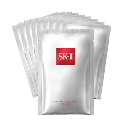 Sk-Ii Facial Masks - Brightening Face Mask Sheets to Help Improve Tone, Texture &amp;amp; Radiance - Anti-Aging Treatment for Replenished Moisture &amp;amp; Visibly Healthier Skin (10 Count)