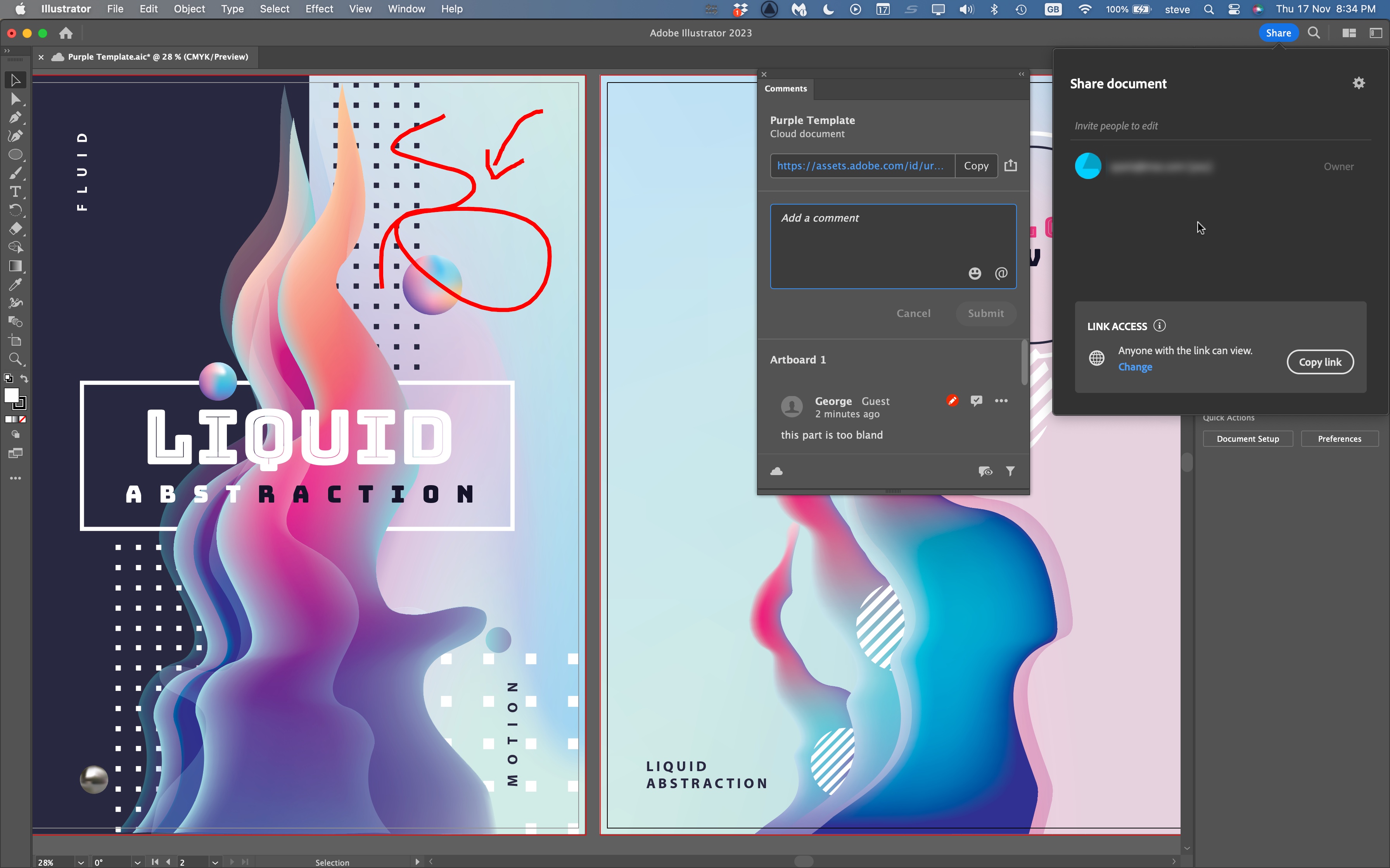 Software de design gráfico Adobe Illustrator em ação