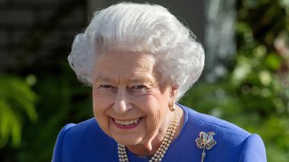 Queen Elizabeth II visits the RHS Chelsea Flower Show press day at Royal Hospital Chelsea on May 22, 2017 in London, England