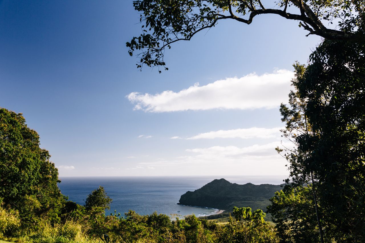 Some of the look out points provide spectacular views of the coast. This bay featured in the George Clooney film The Descenda