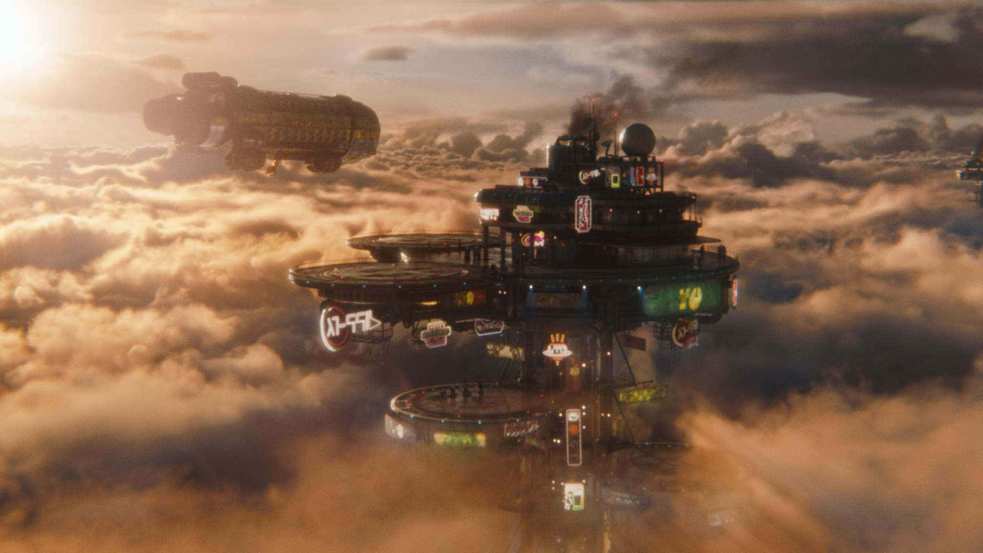 floating station in Supergirl