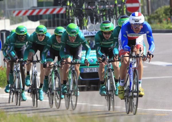 Europcar in action at the time trial at the 2012 Giro Del Trentino