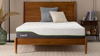 The Lucid Latex Mattress in a well-lit bedroom