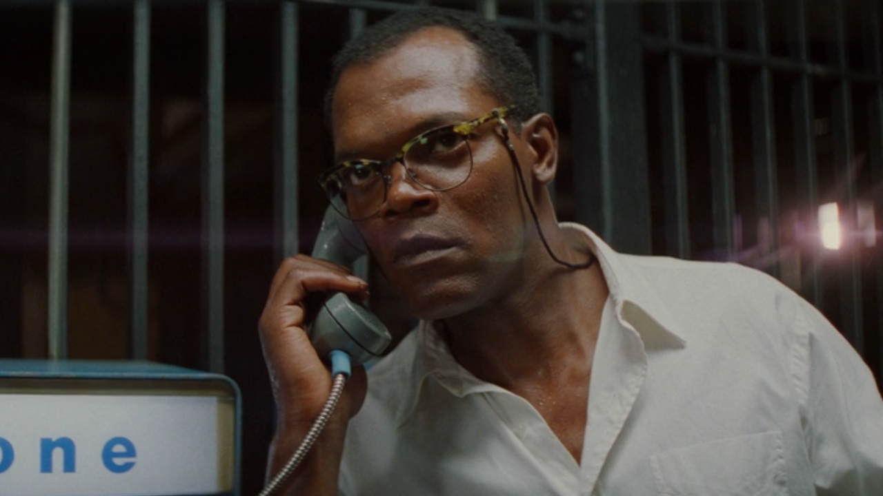 Samuel L. Jackson on the phone in Die Hard with a Vengeance