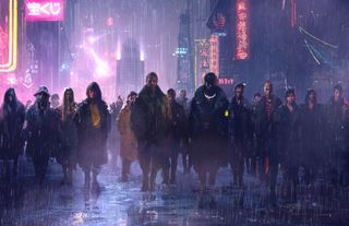 Crowd shot from Blade Runner; Replicant Rebellion