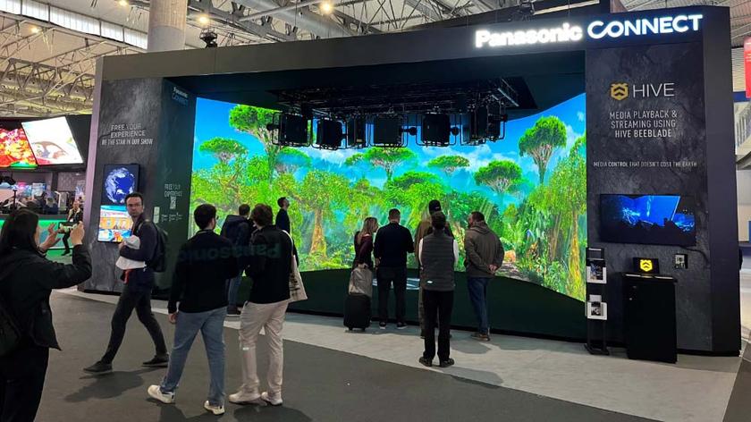 Panasonic Connect display on trade show floor