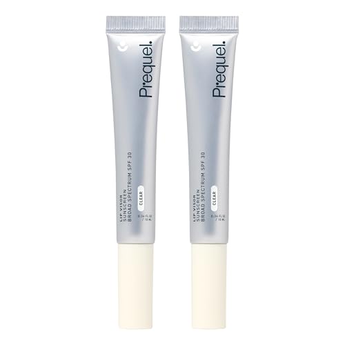 Prequel Skin Lip Visor, Clear Lip Balm With Spf 30 Pa+++. Mint Flavored With Non-Sticky Finish &amp;ndash; Moisturizing Semi Gloss Balm Sunscreen for Daily Use - 2 Pack