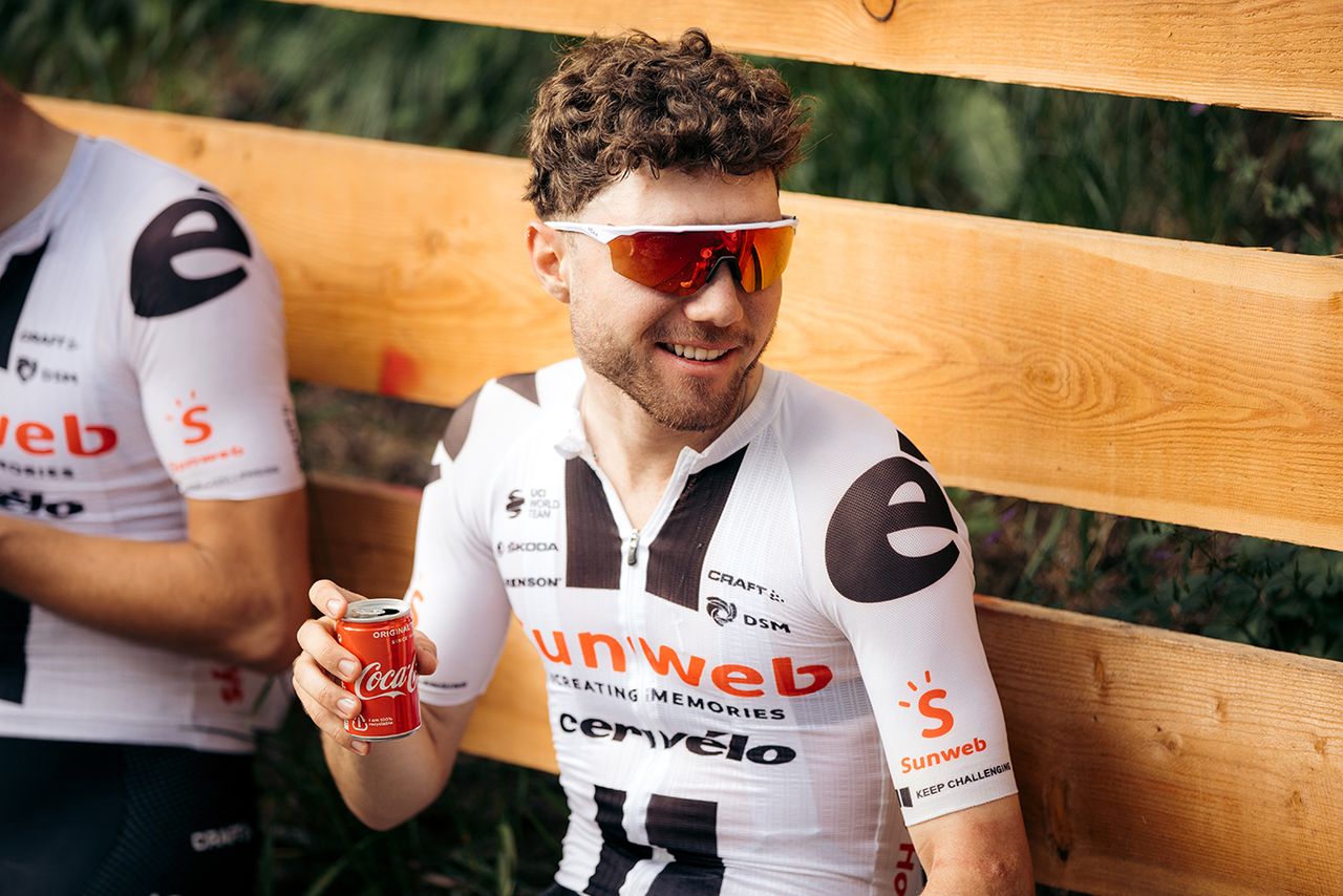 Team Sunweb training in K&uuml;htai, Austria in July after the coronavirus pandemic halted the road season