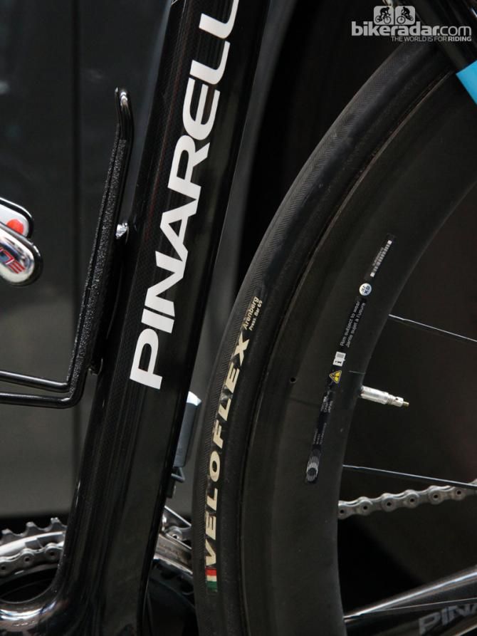Veloflex Arenberg tubular tires for Bradley Wiggins (Sky) at Scheldeprijs