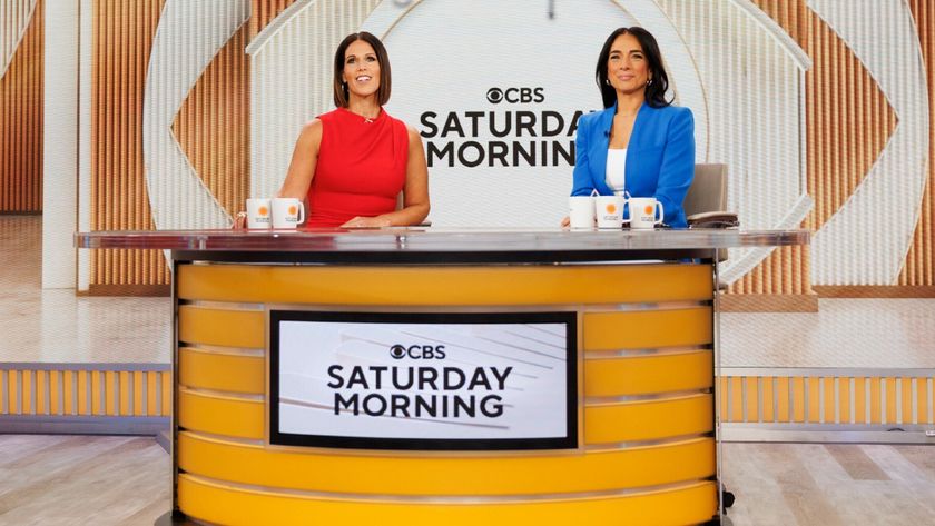 From left to right: Dana Jacobson and Michelle Miller on CBS Saturday Mroning. 