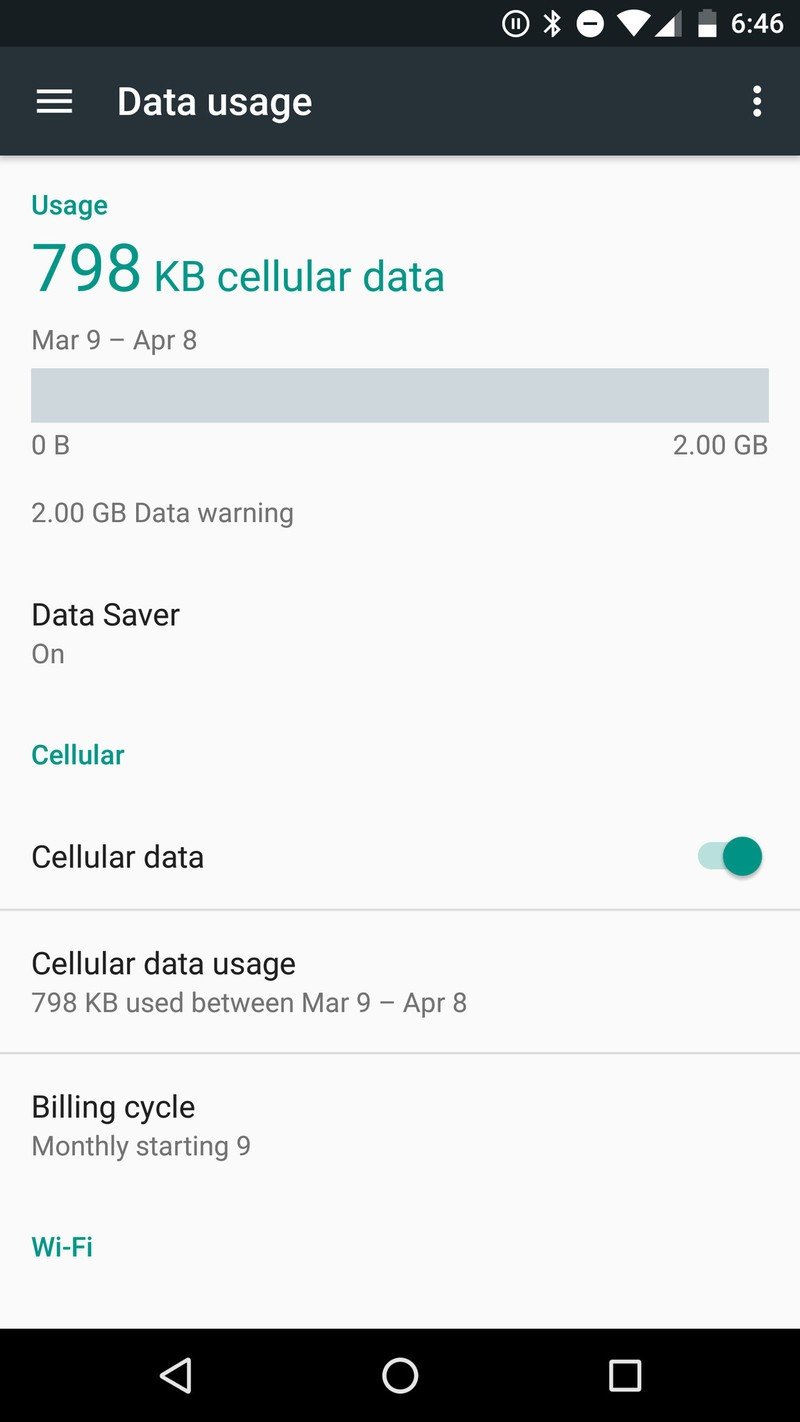 Android N Developer Preview settings menu
