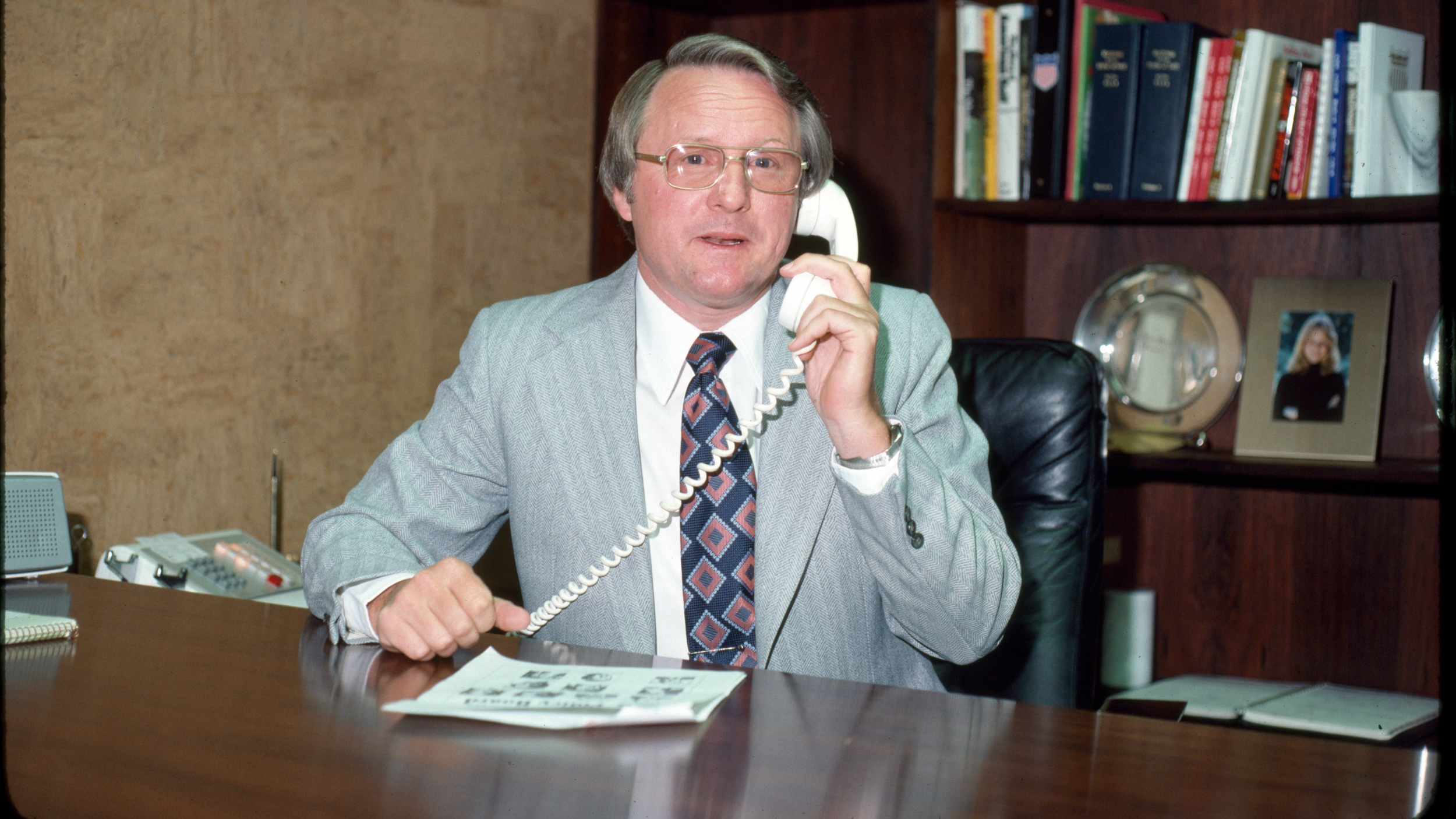 Deane Beman on the telephone in 1978