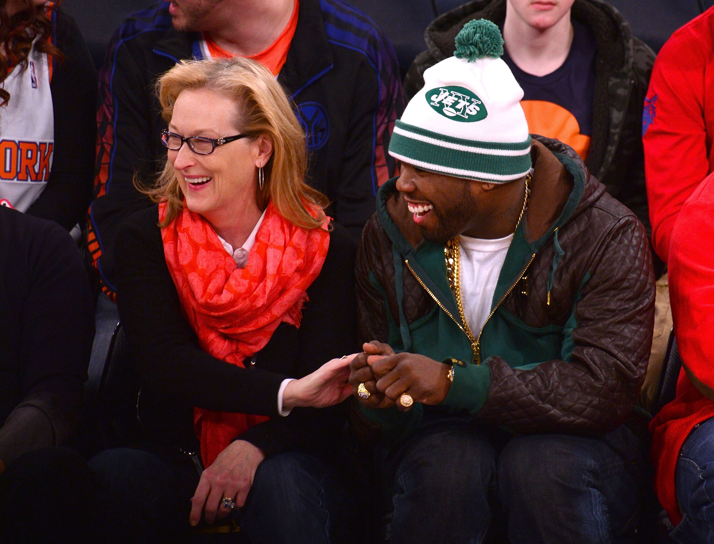 bffs - Meryl Streep and 50 Cent