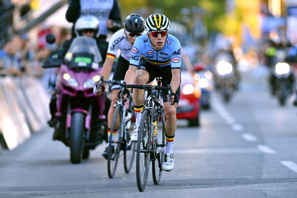 Remco Evenepoel (Belgium) leads Markus Mayrhofer (Germany)