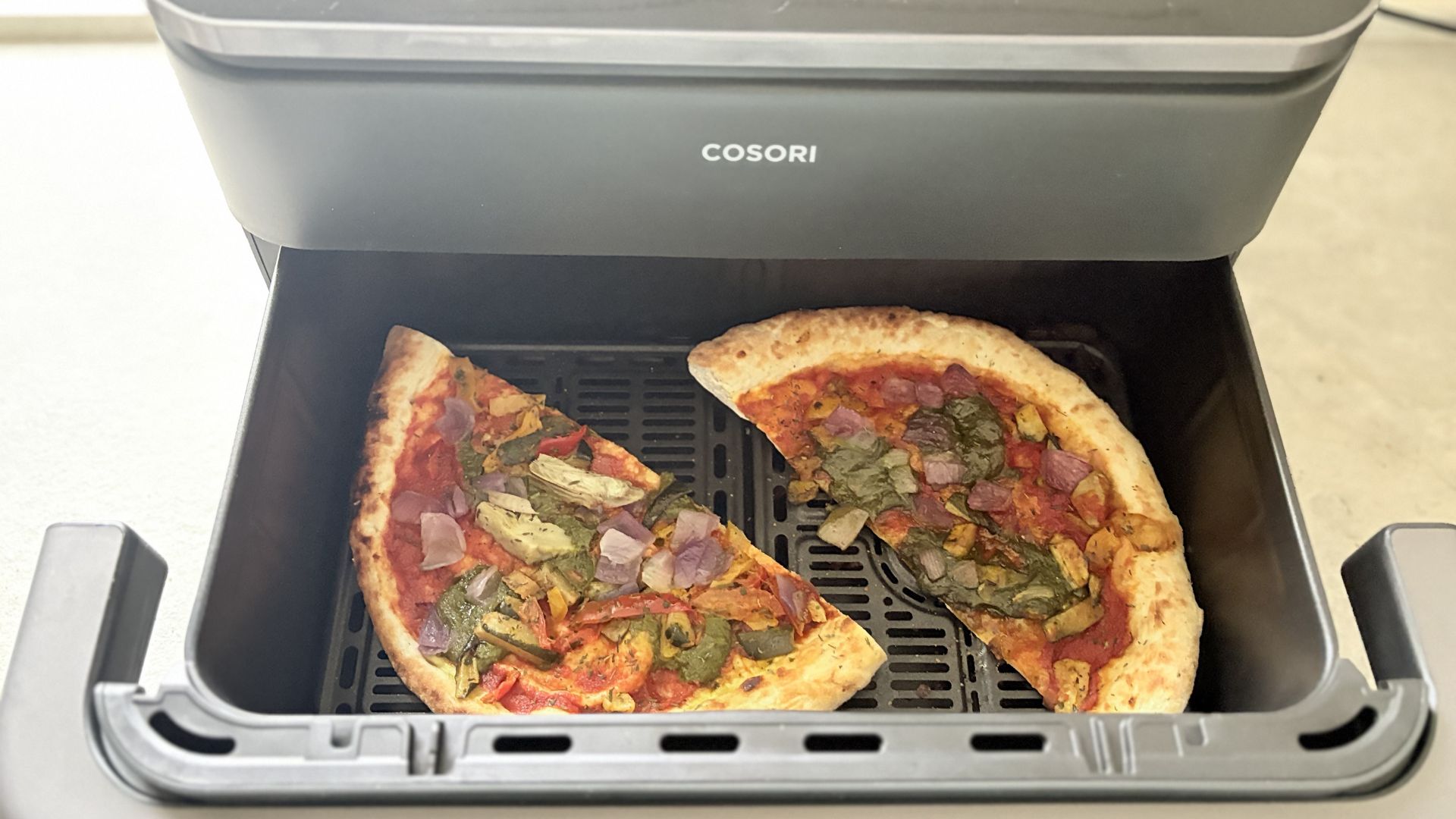 Cosori Dual Blaze TwinFry 10L Air Fryer being tested