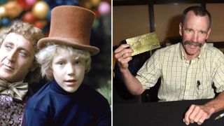 L-Gene Wilder and Peter Ostrum in Willy Wonka, R-a grown-up Peter Ostrum