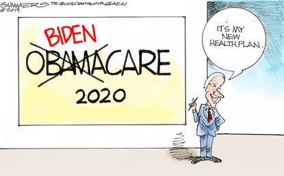 Political Cartoon Biden Obamacare 2020 Election