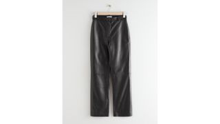 & other stories kick flare leather trousers