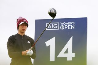 Julia Lopez Ramirez lines up a drive at the AIG Women's Open