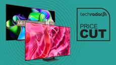 OLED TV roundup deal image with Samsung S90C and LG C3 