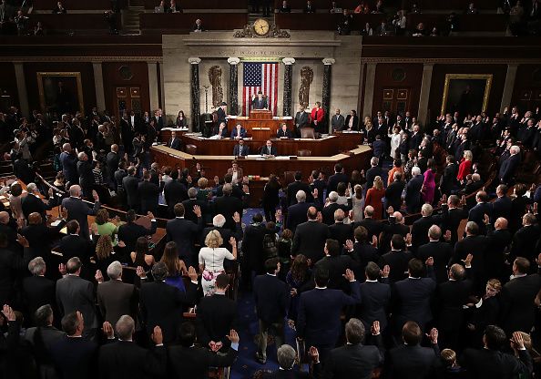 Paul Ryan swears in the new Congress.