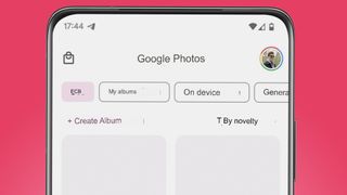 A screenshot from a beta version of the Google Photos Android app