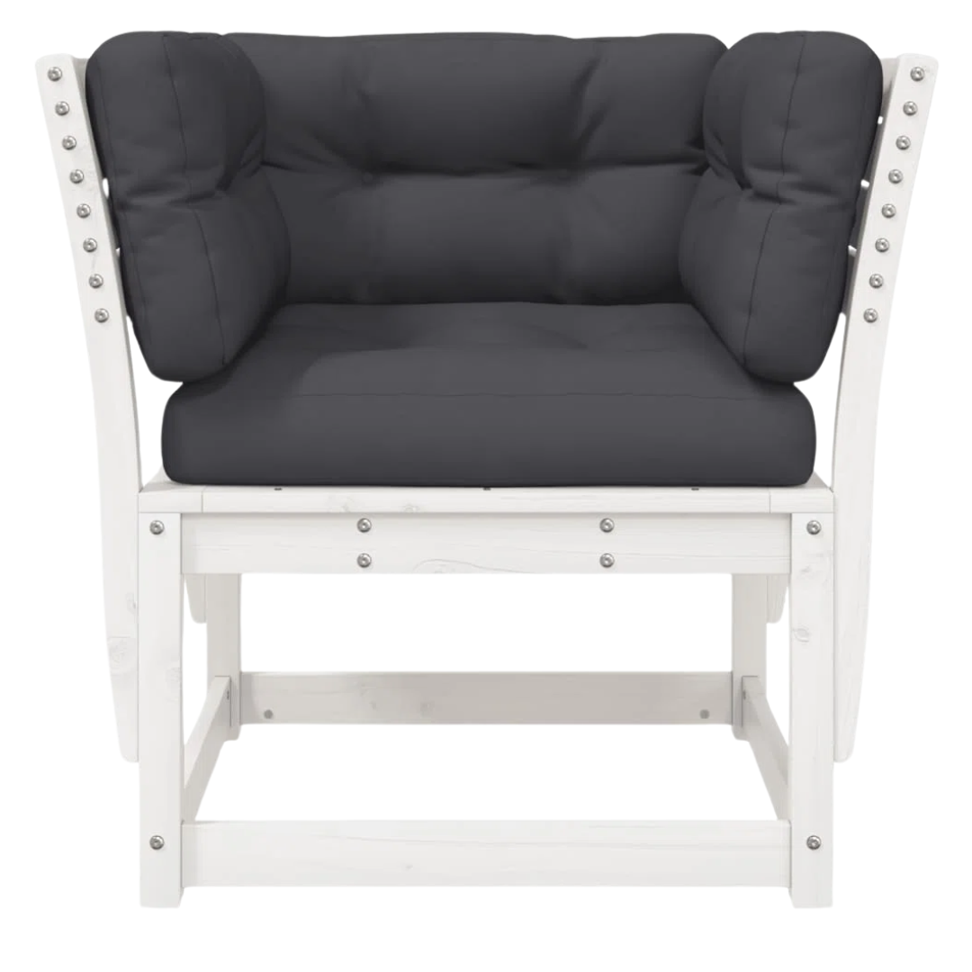 Alpen Home Garden Sofa Armrest With Cushions Outdoor Sofa Couch Solid Wood Pine | Wayfair.co.uk