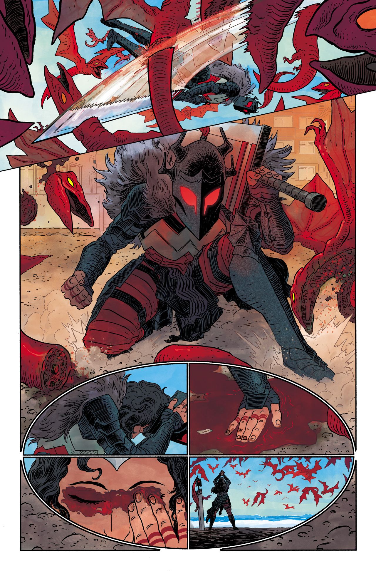 Wonder Woman makes her entrance in Absolute Wonder Woman #1.