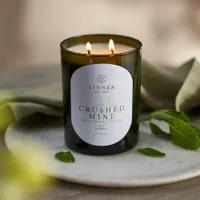 Linnea Recycled Glass Candle, Crushed Mint