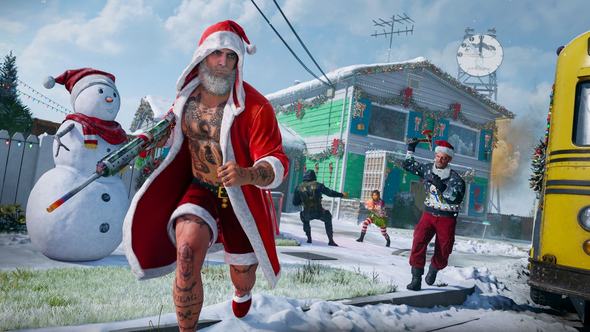 Call of Duty: Black Ops 6&#039;s new holiday variant of Nuketown with Klaus operator, snowmen, and snowball fights.