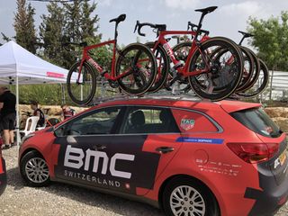 The BMC car is ready to follow the riders