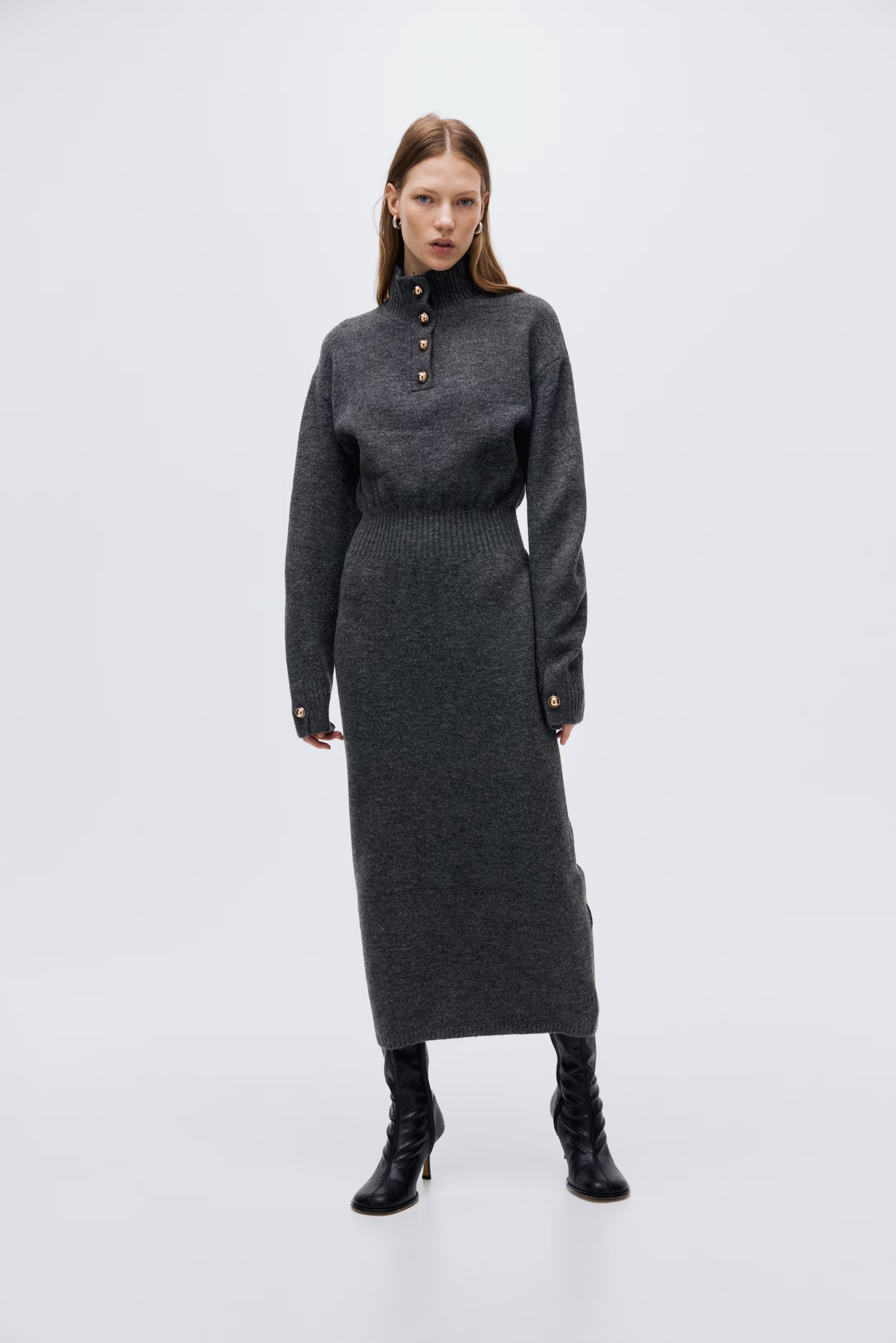 H&amp;amp;M, Knitted turtleneck dress