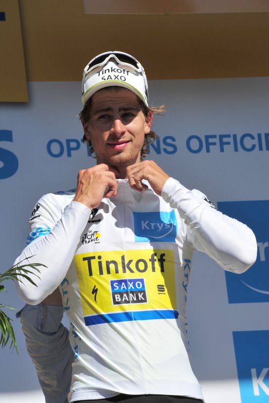 Peter Sagan (Tinkoff-Saxo) keeps the white jersey