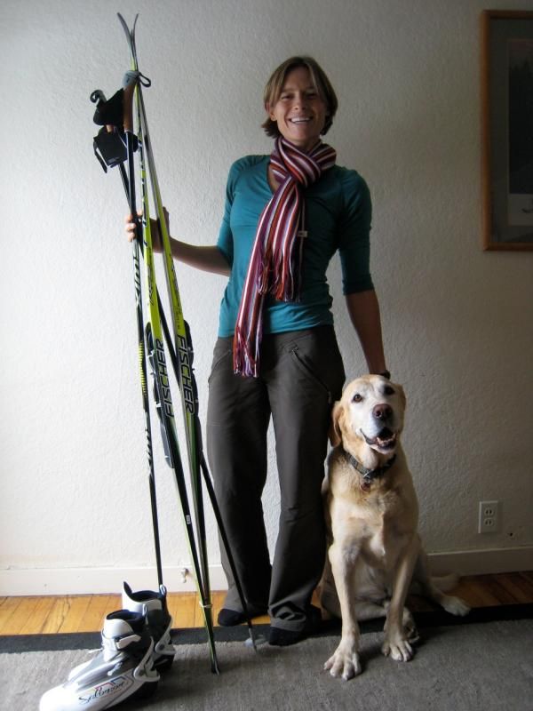 With my good friend Miller! A few weeks of nordic skiing and road riding before going back to the track.