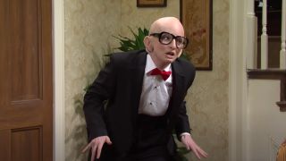 Sarah Sherman as the Six Flags Guy on Saturday Night Live
