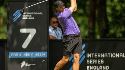 Peter Uihlein takes a shot during the International Series England