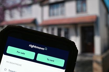 Rightmove app is displayed on a smartphone