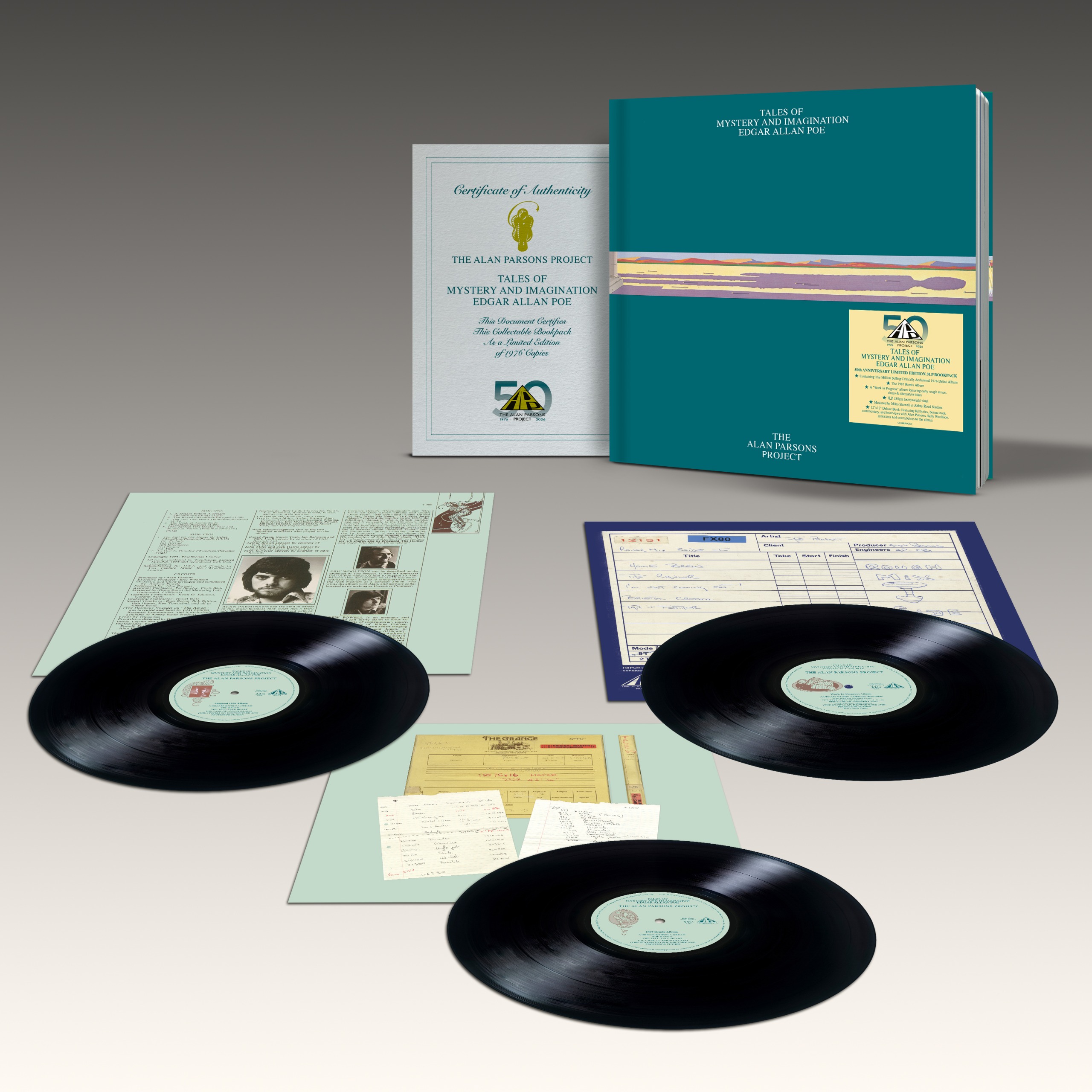 The Alan Parsons Project Tales Of Mystery &amp;amp; Imagination 3LP book pack shot