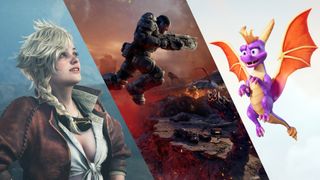 Collage of Monster Hunter Wilds, Gears of War: E‑Day, and Spyro: A Realm Beyond.