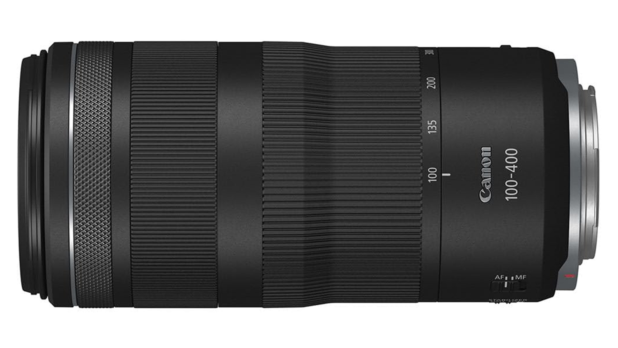 Canon RF 100-400mm F5.6-8 IS USM on a white background