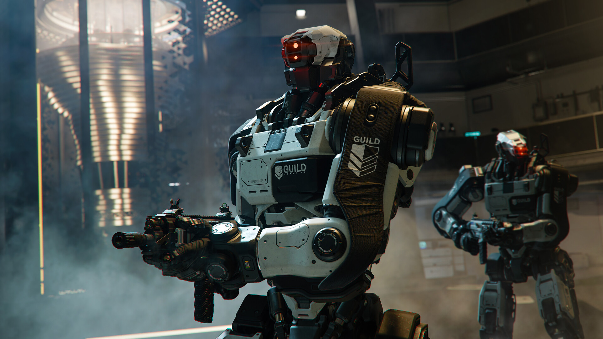 An official screenshot of armed robotic drones from Call of Duty: Black Ops 7.