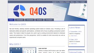 Website screenshot for Q4OS