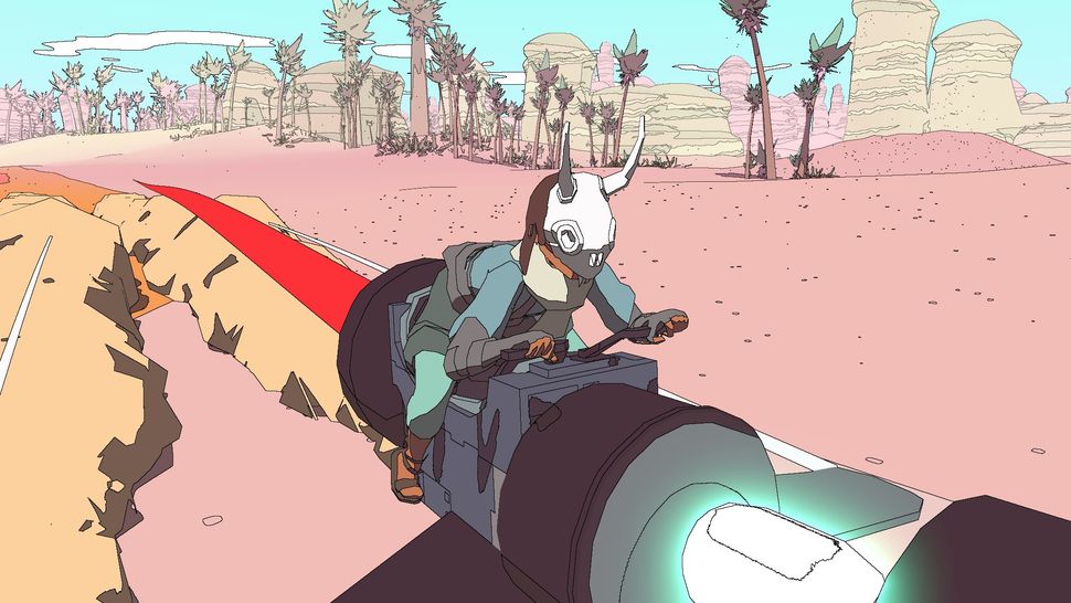 Sable on her hoverbike