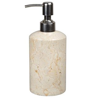 Creative Home Natural Champagne Marble Stone Spa Collection Liquid Soap, Lotion Dispenser