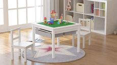 Best kids table and chairs: UTEX 2-in-1 Kids Multi Activity Table and 2 Chairs Set