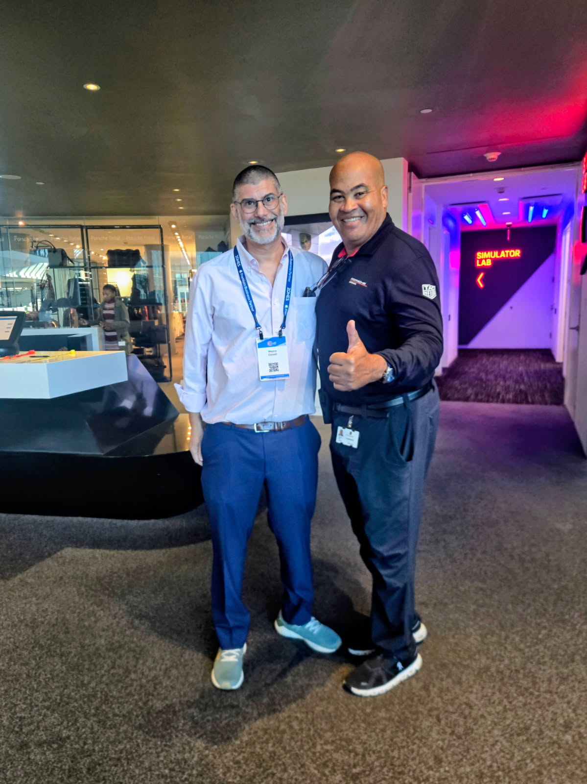 Wayne Cavadi hits the test track at the Porsche Experience Center.