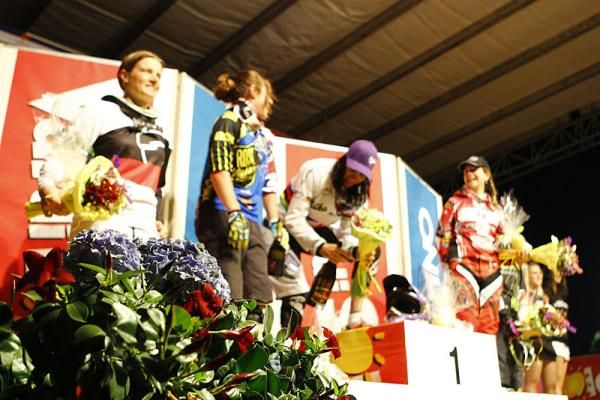 Elite women's podium