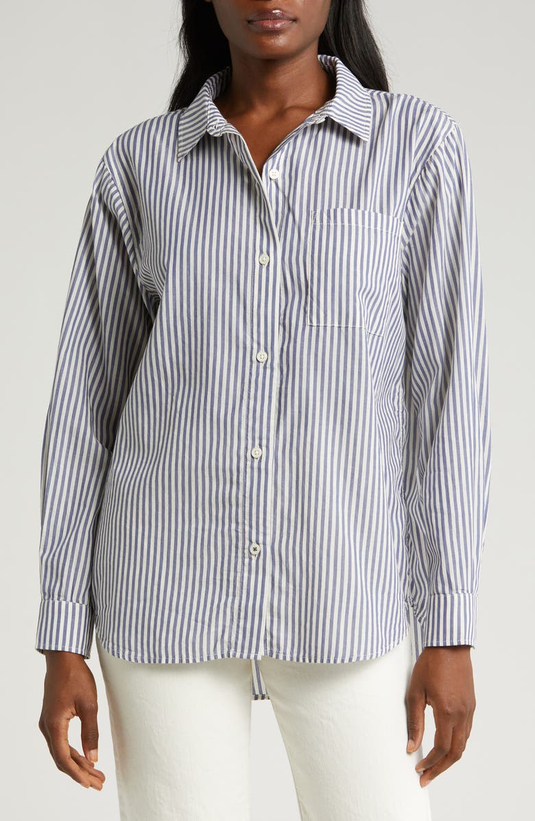 Easy Stripe Button-Up Shirt