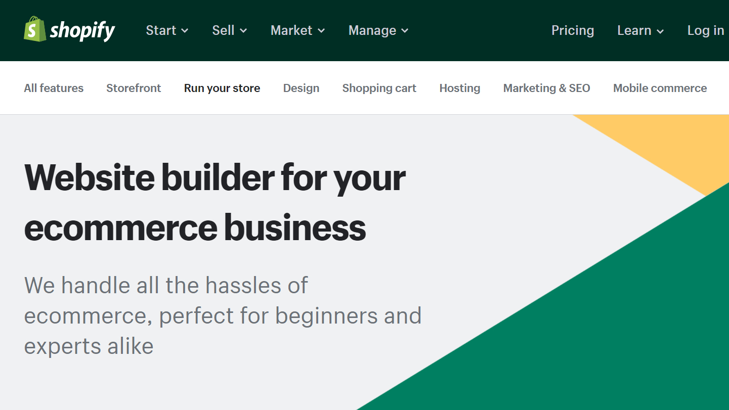 Shopify ecommerce website builder