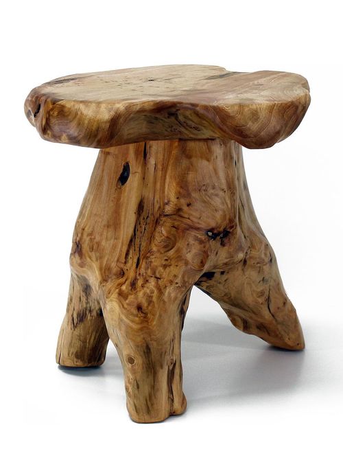 Natural Cedar Stump Stool